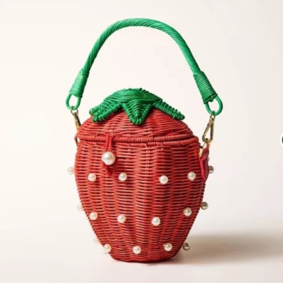 NWT Kate Spade x Target Strawberry Strawberry Basket Bucket Bag - Picture 3 of 5